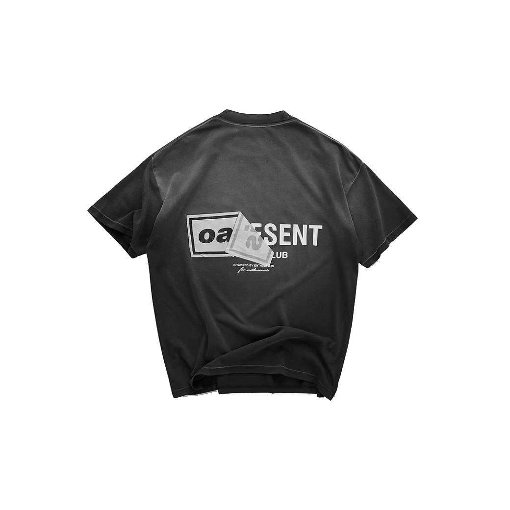 Represent X Oasis Owners Club T-Shirt Stained Black