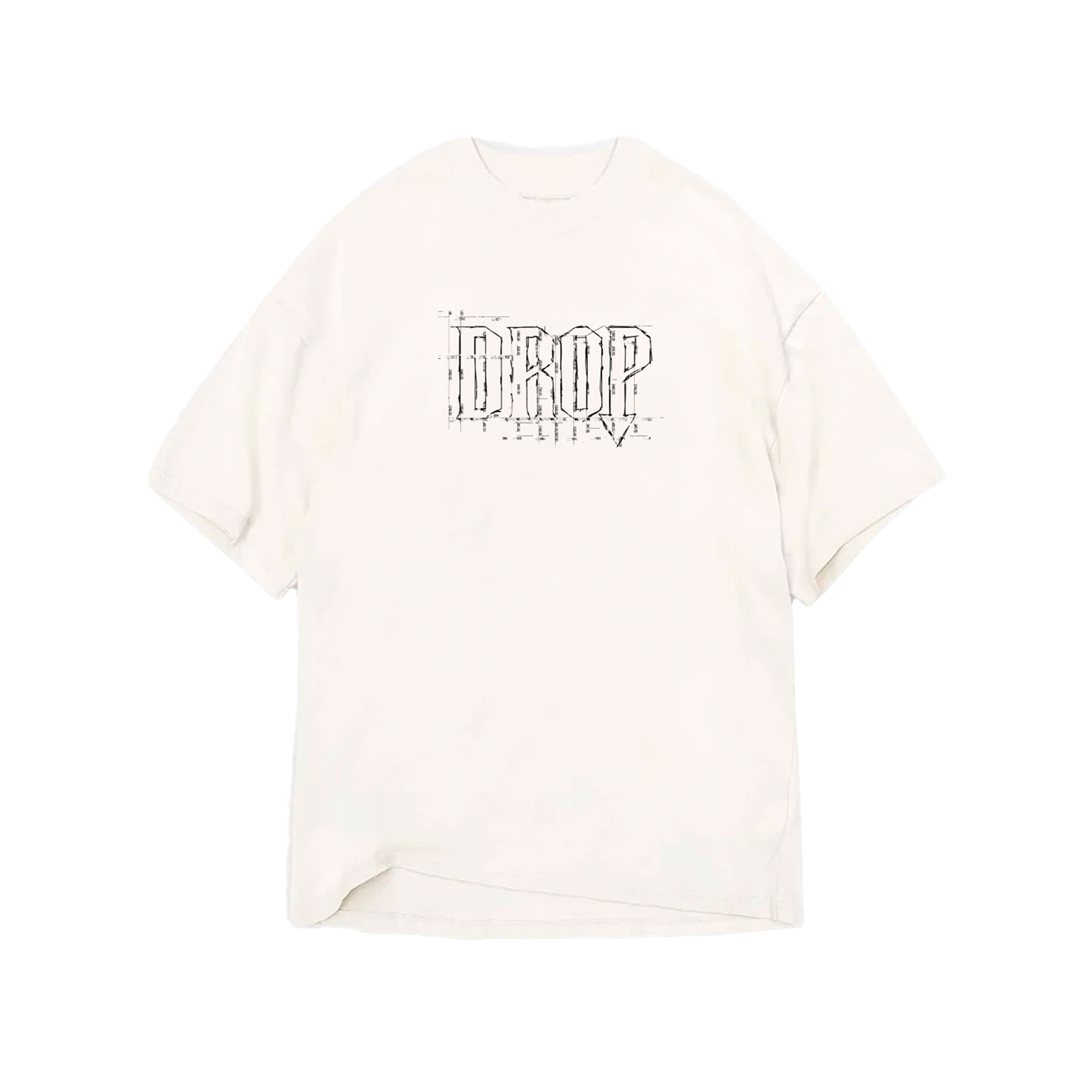 SIGHT X DROP Blue Print White T-Shirt