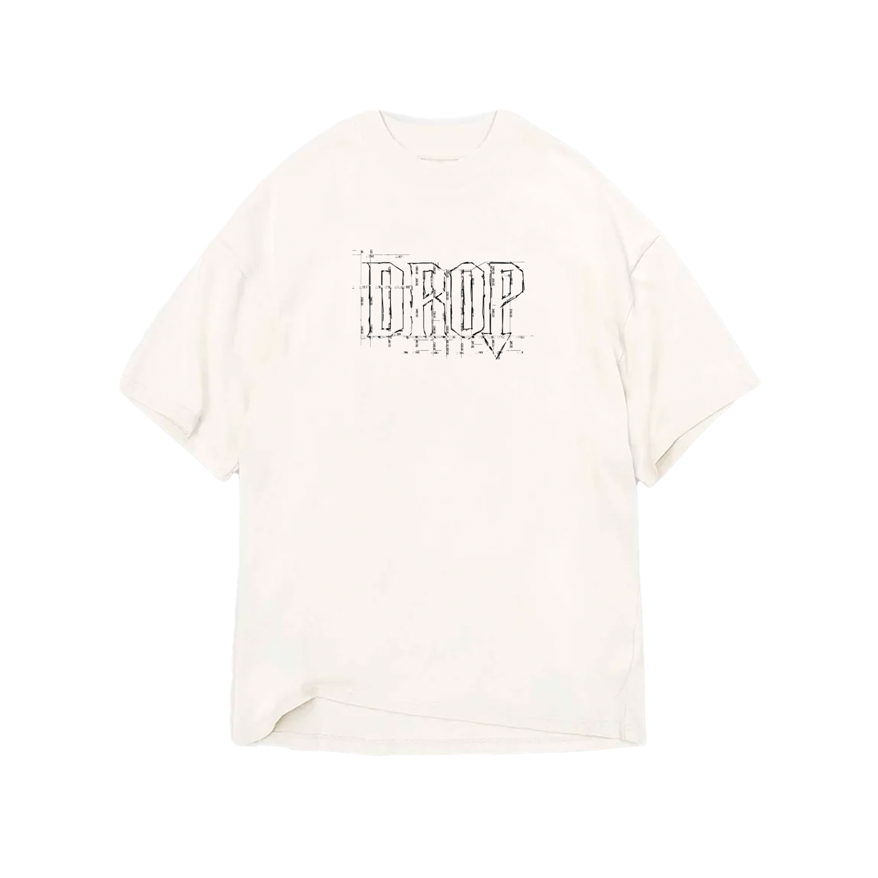 SIGHT X DROP Blue Print White T-Shirt