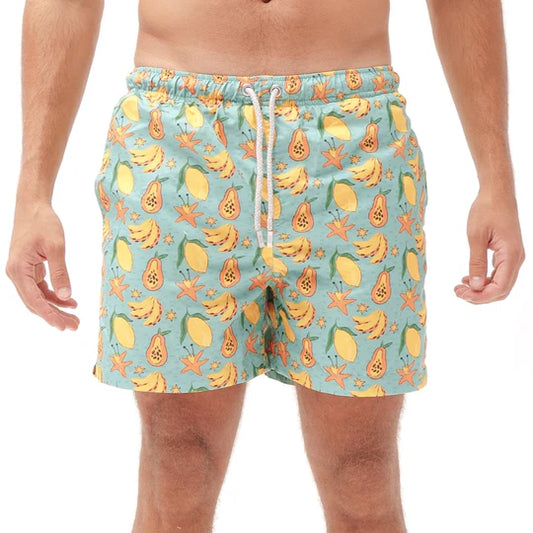 SIGHT Yellow Fruit Summer Swim Shorts