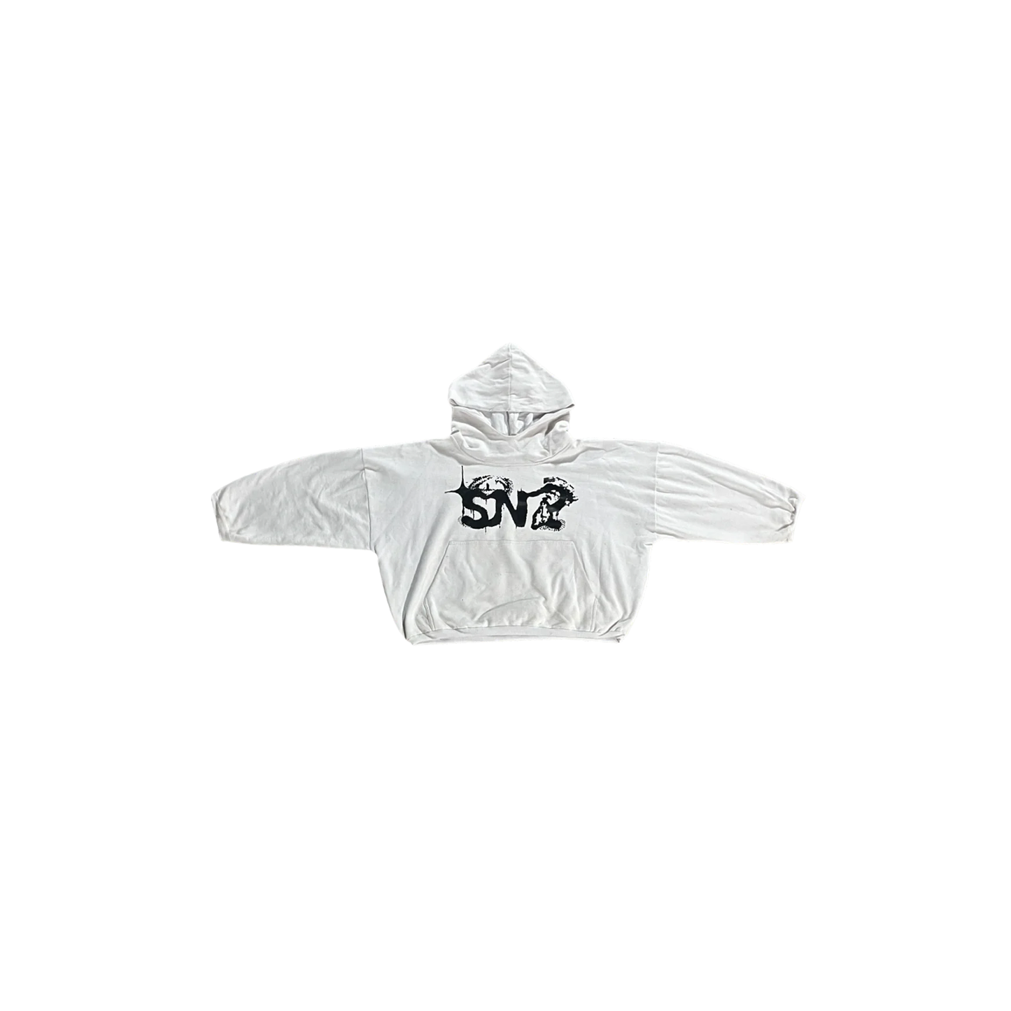 SN2 White Signature Un cropped Hoodie