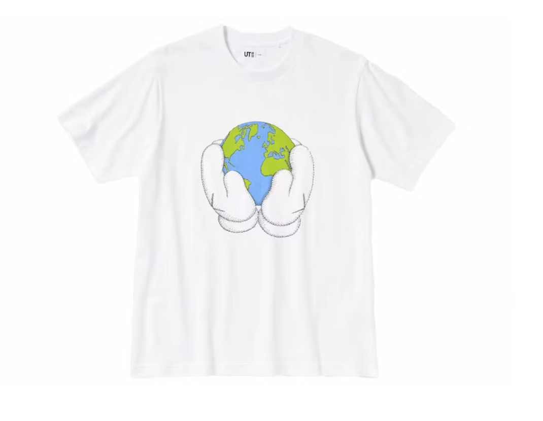 KAWS x Uniqlo Peace For All White T-Shirt