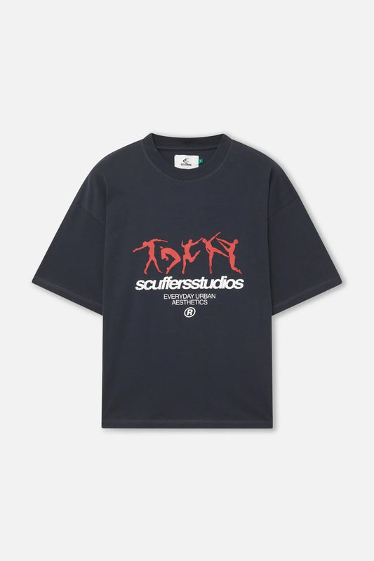 Scuffers Dancing Dark Black T-Shirt