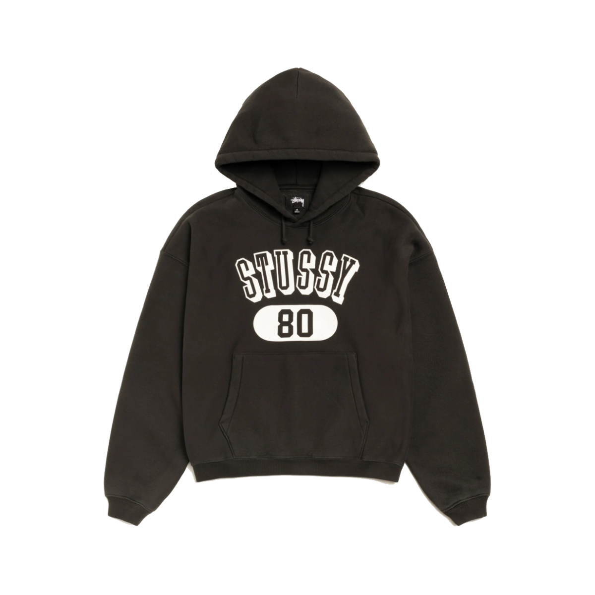 Stussy 80 Relaxed Hoodie Washed Black