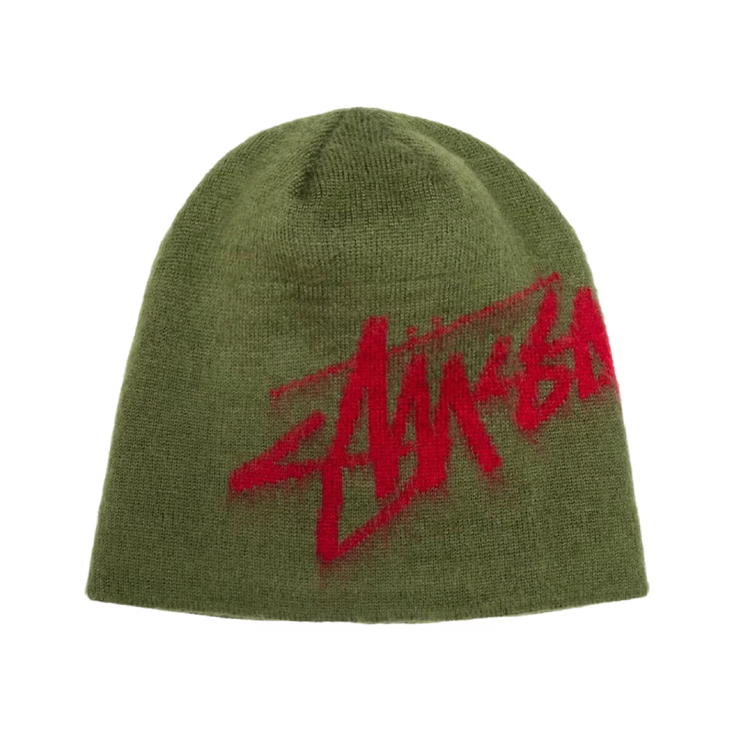 Stussy Brushed Out Stock Skull Cap Army
