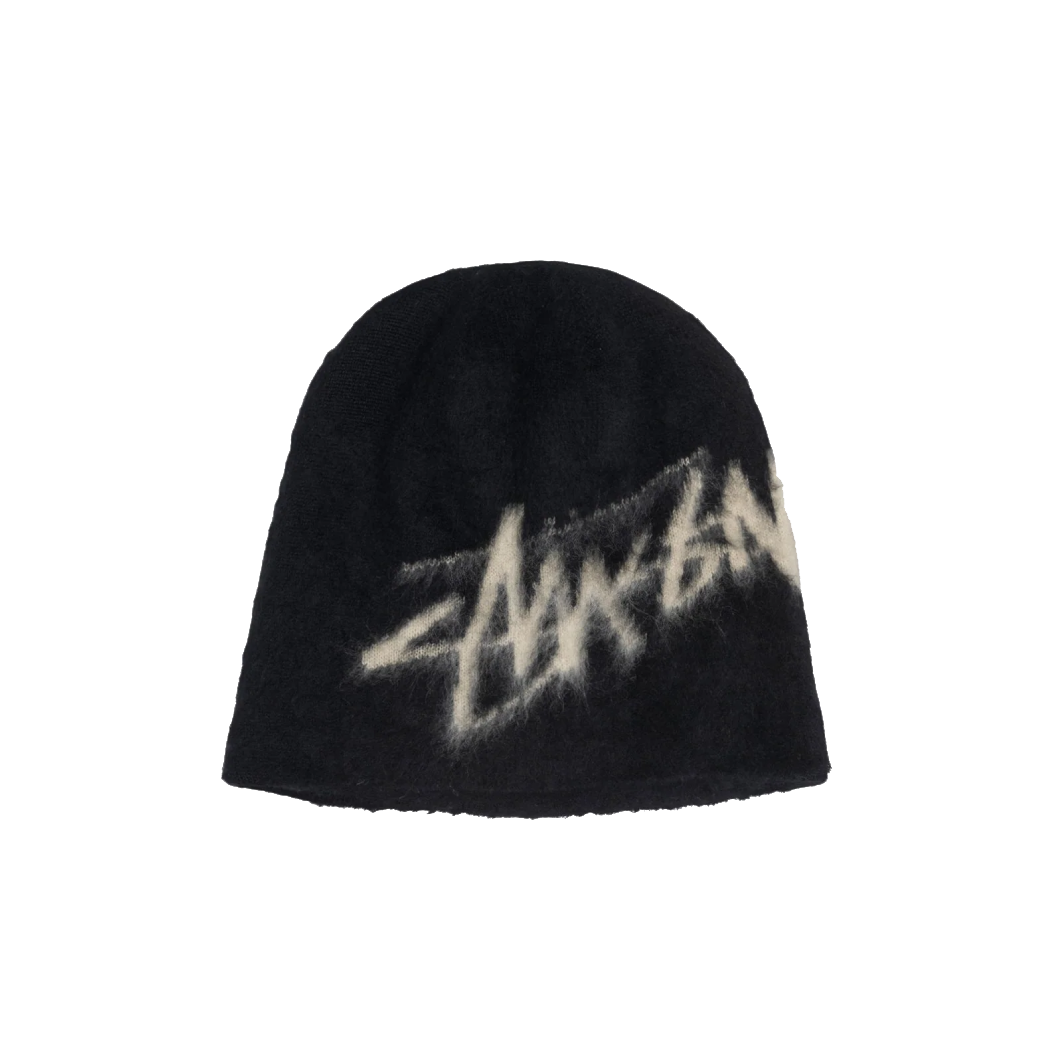 Stussy Brushed Out Stock Skull Cap Black
