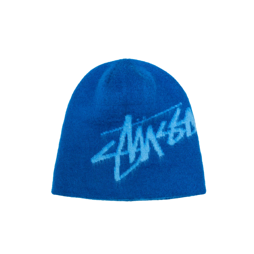 Stussy Brushed Out Stock Skull Cap Blue