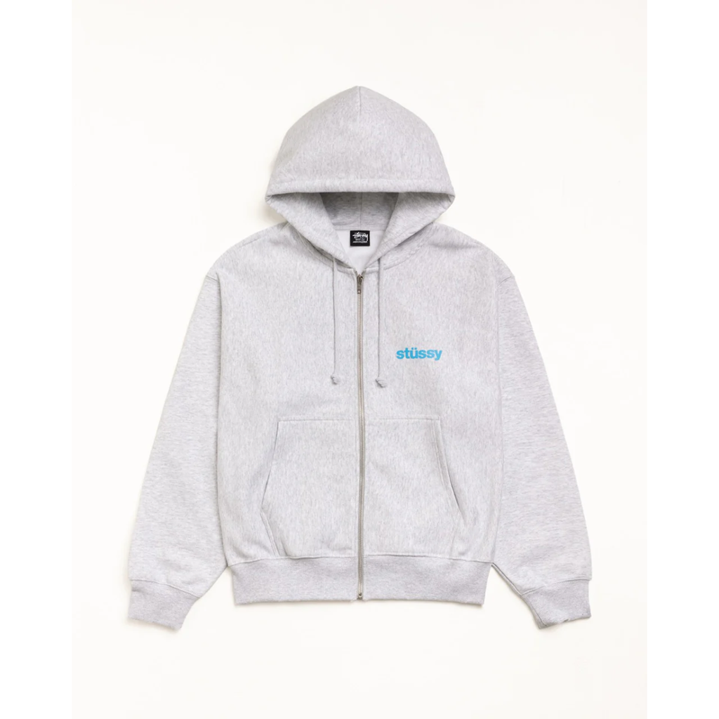 Stussy Built Tough Zip Hoodie Ash Heather