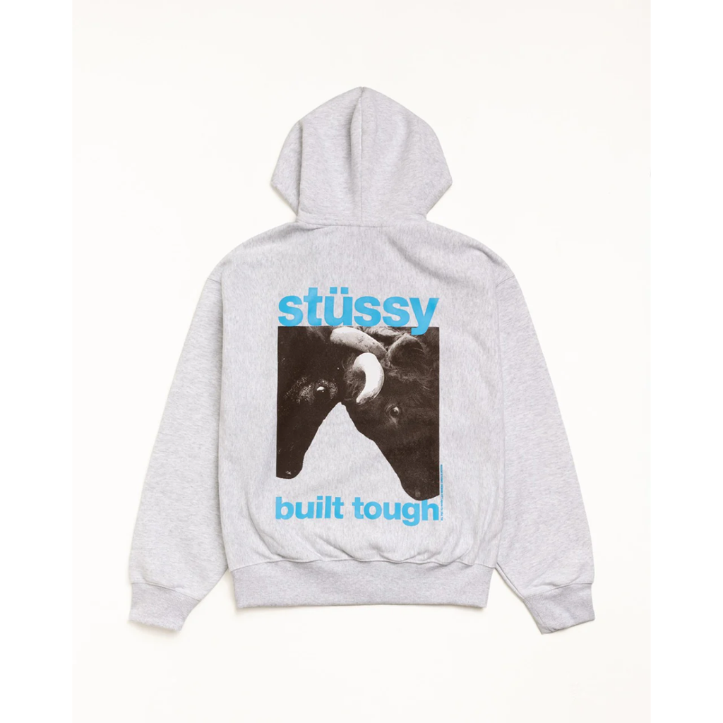 Stussy Built Tough Zip Hoodie Ash Heather