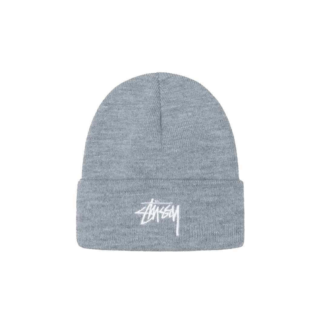 Stussy Stock Cuff Beanie Heather Grey
