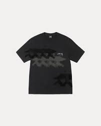 Stussy Low Tide Pigment Dyed Black T-Shirt