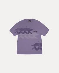 Stussy Low Tide Pigment Dyed Purple T-Shirt