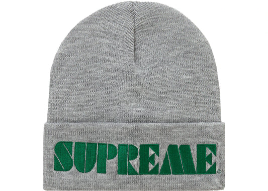 Supreme Stencil Heather Grey Beanie