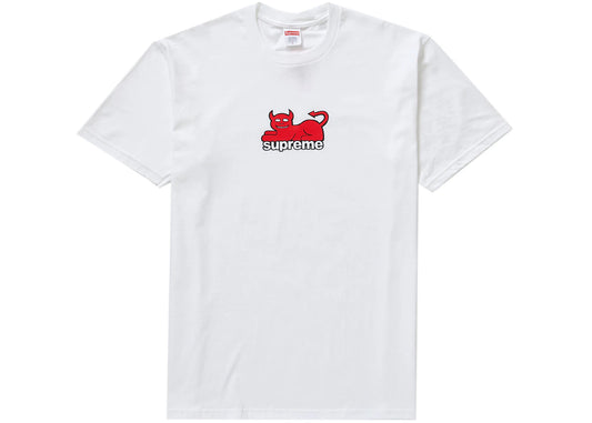 Supreme Toy Machine Devil Cat White T-Shirt