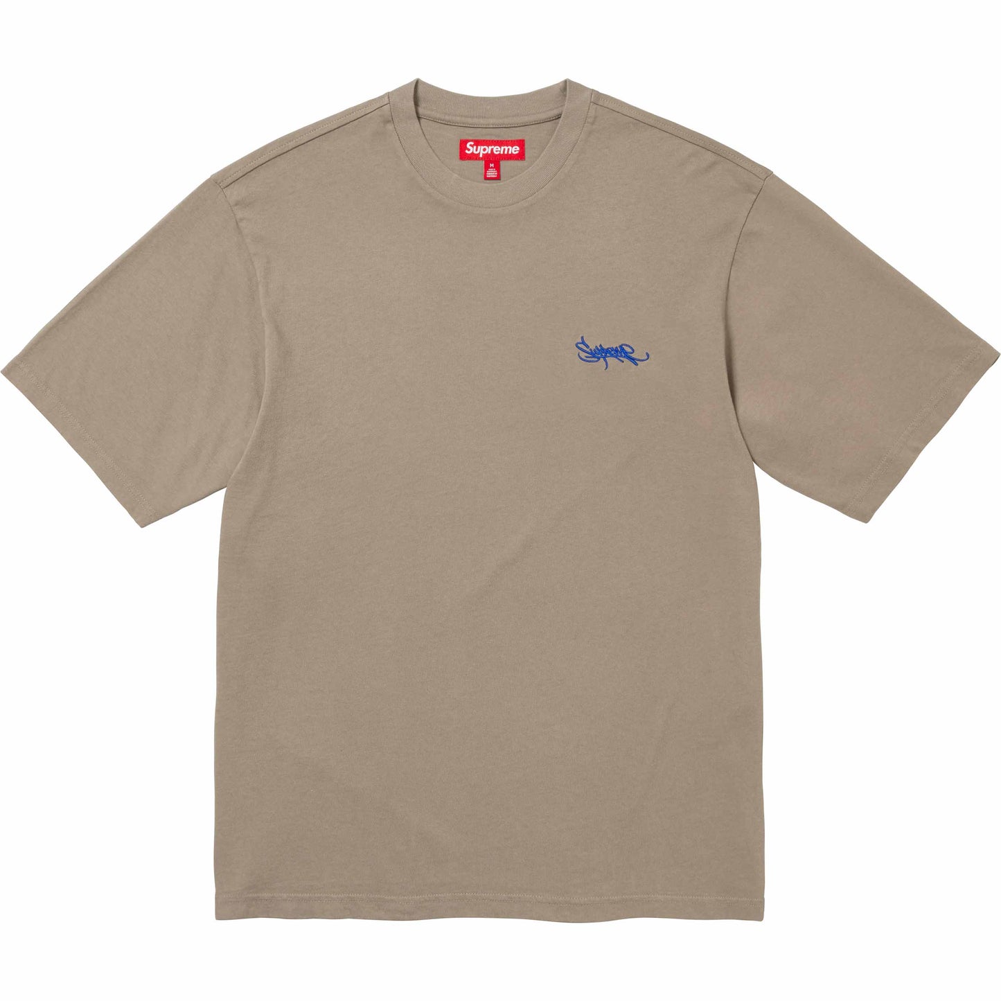 Supreme Washed Tag Top Dark Tan T-Shirt