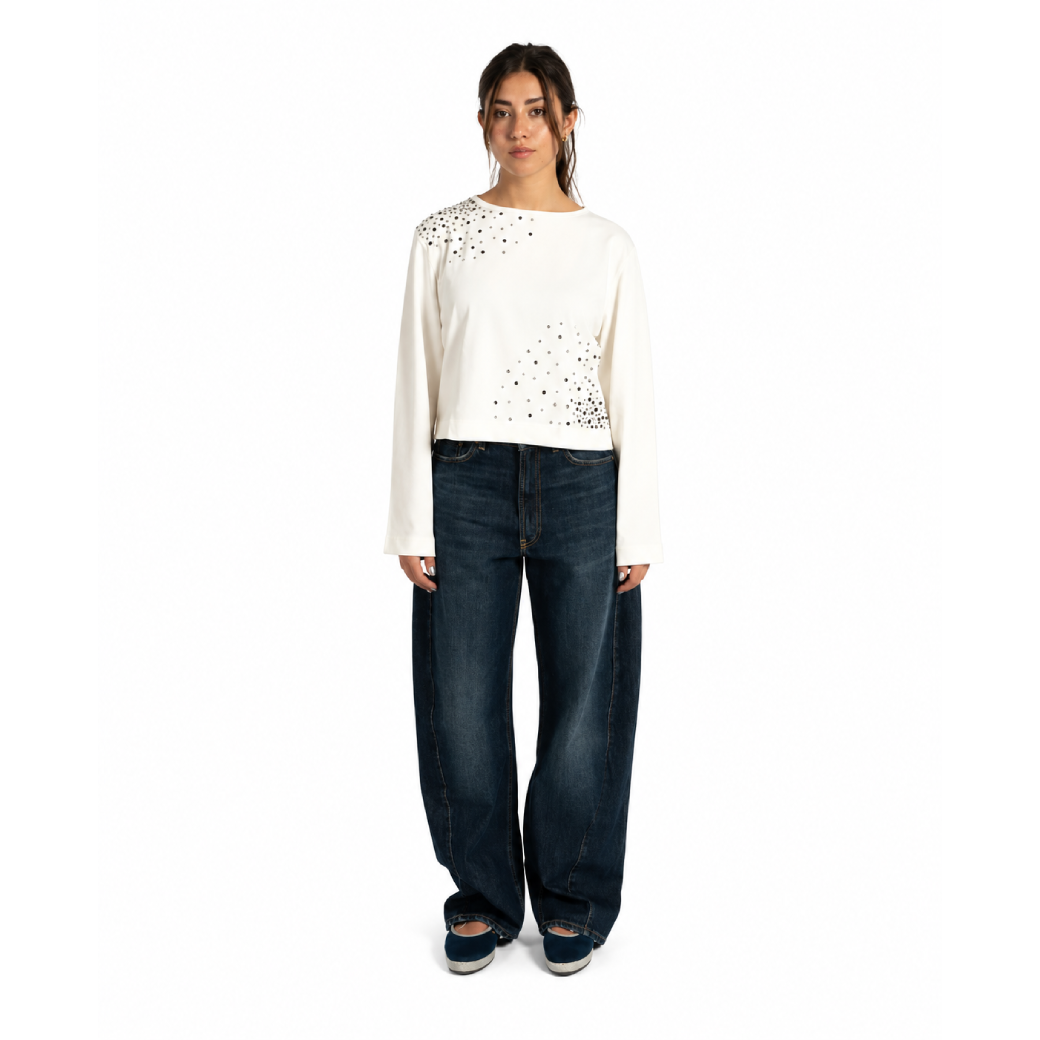 Tinfoil Butterfly Cosmic Embroidered Longsleeve