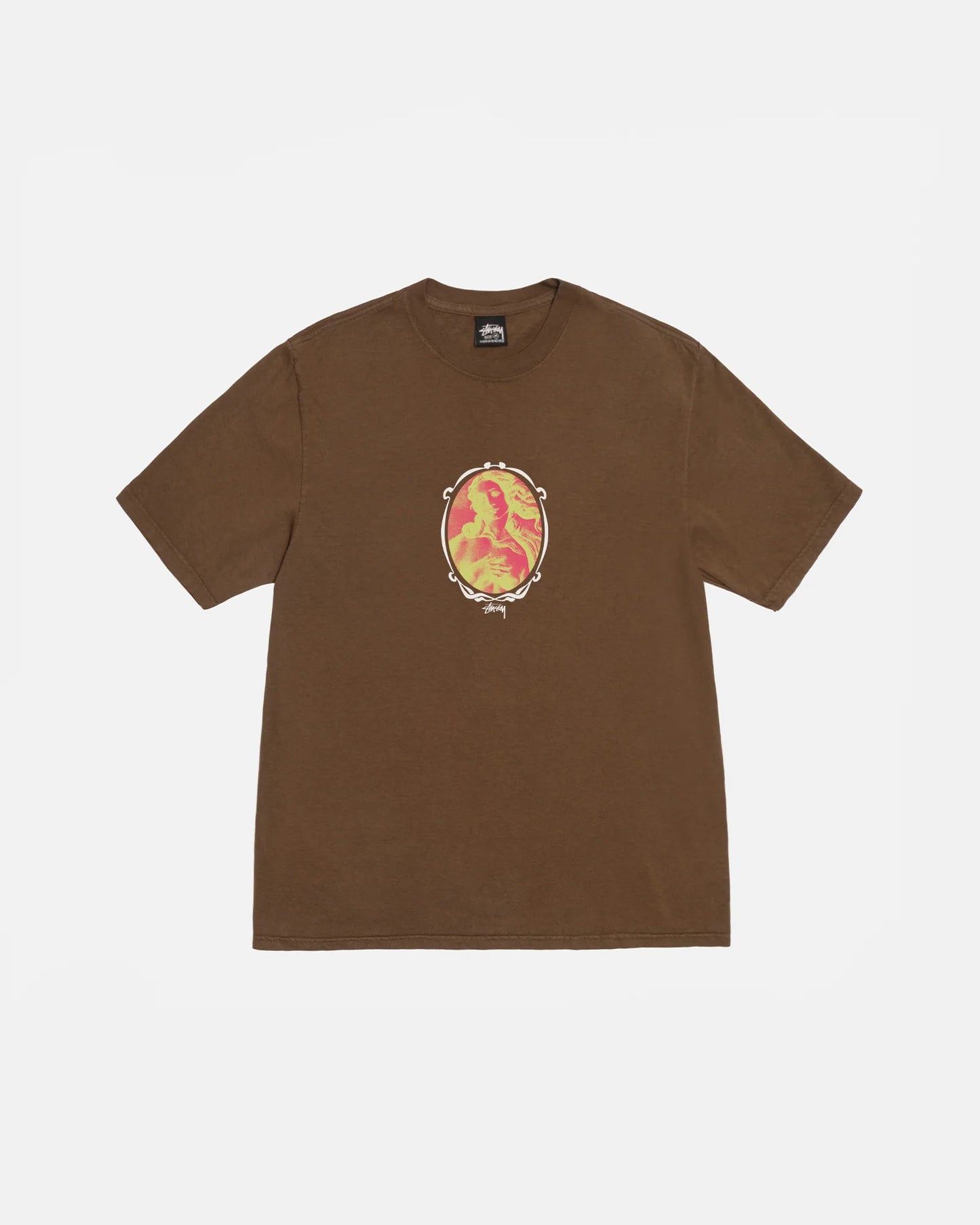 Stussy Venus Oval Pig. Dyed Brown T-Shirt