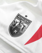 Represent Printed Spike Football Short Flat White