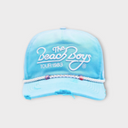Drop Represent Beach Boys Tour bright blue cap with white embroidered logo and decorative pearl bead trim