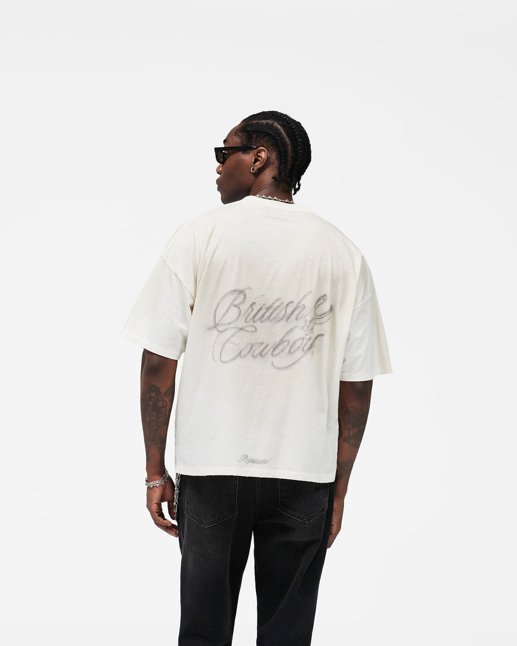 Represent British Cowboys T-Shirt Washed Ecru