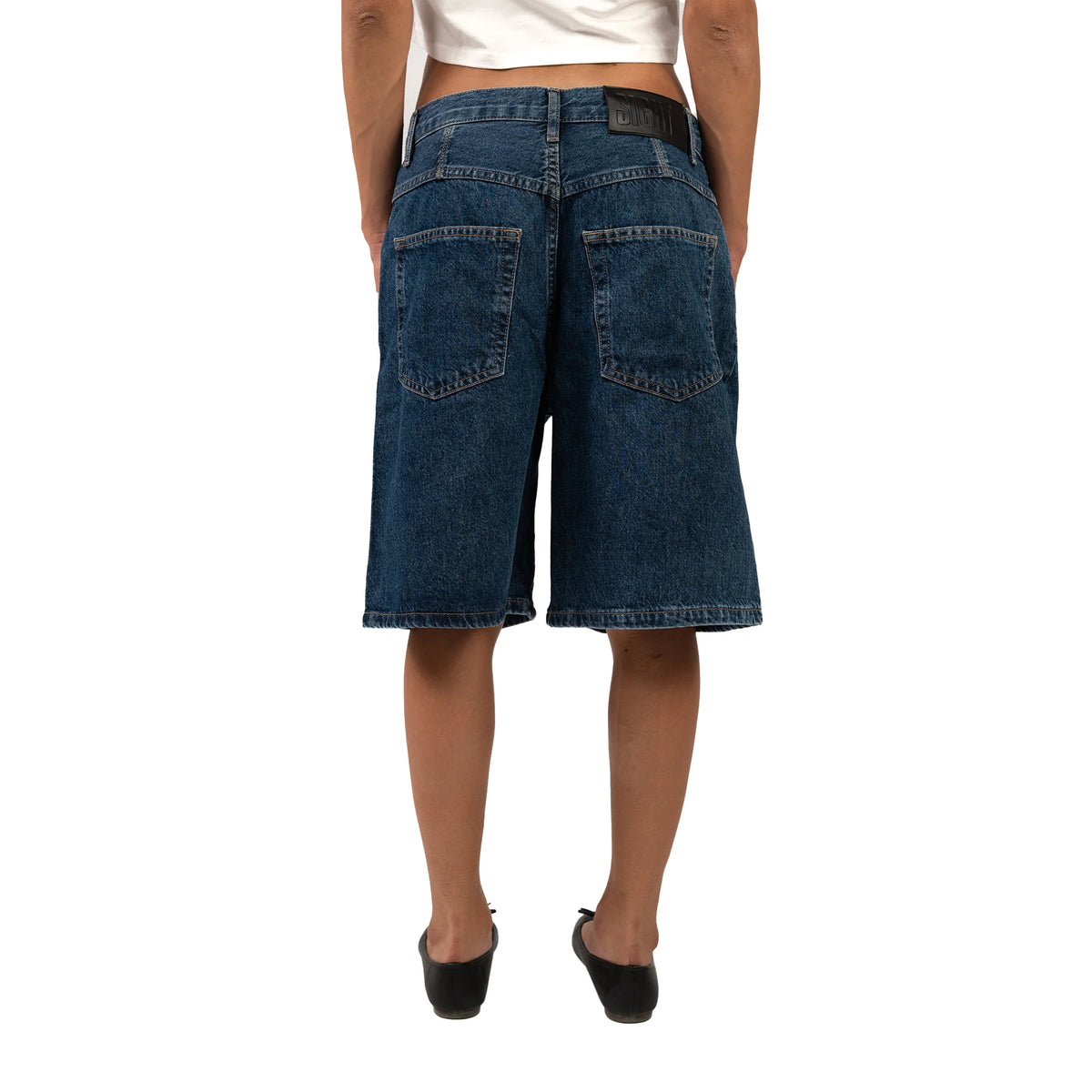 SIGHT Long Navy Women Denim Shorts