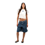 SIGHT Long Navy Women Denim Shorts