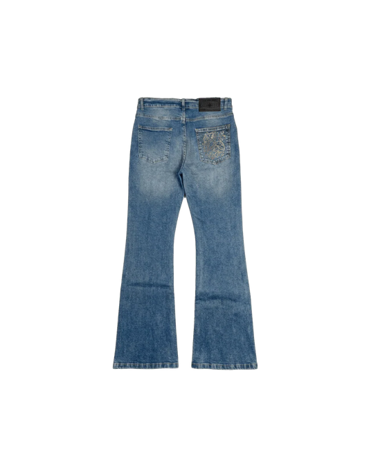 Coddiwomple Flared Women Blue Jeans