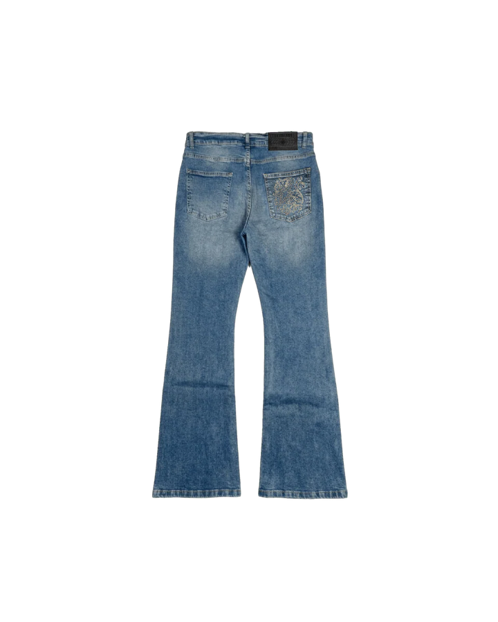 Coddiwomple Flared Women Blue Jeans