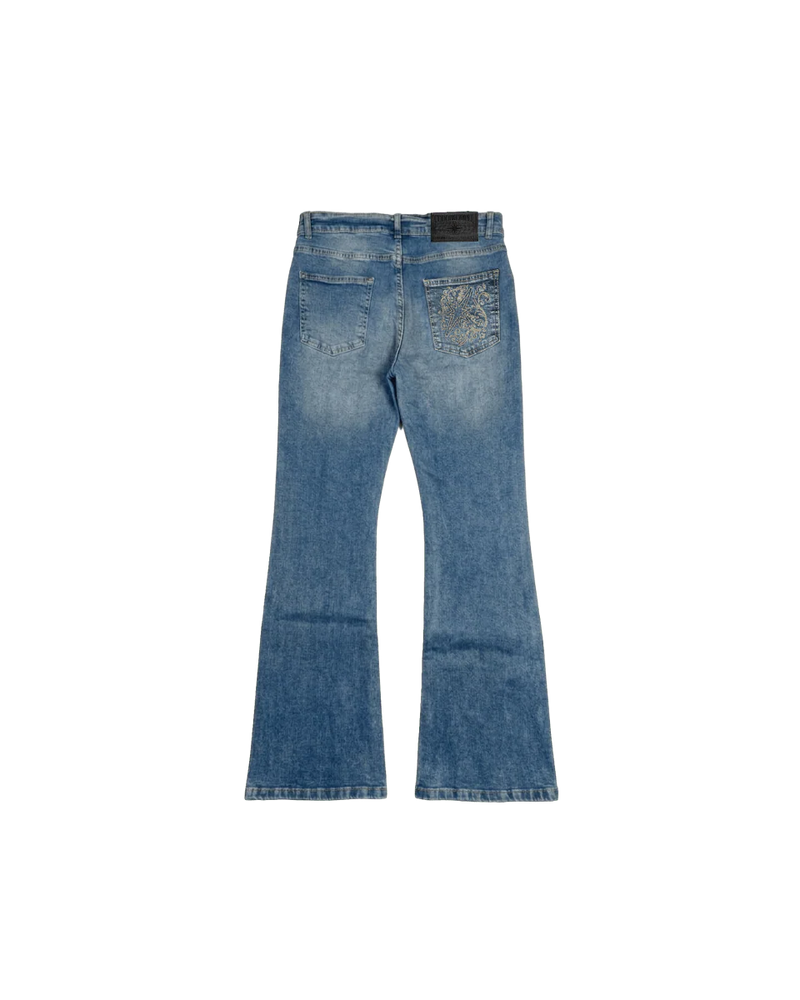 Coddiwomple Flared Women Blue Jeans
