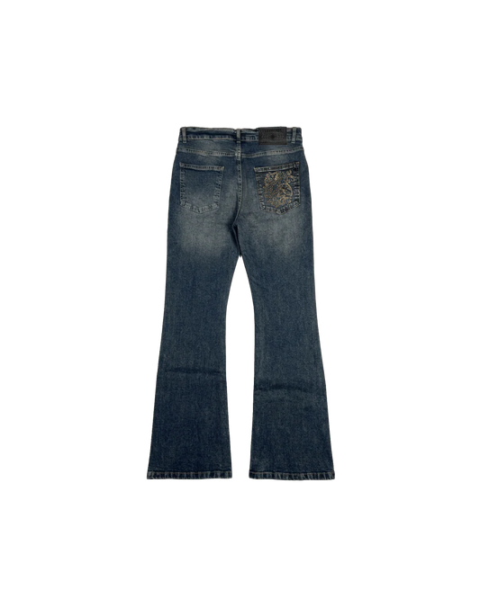Coddiwomple Flared Women Faded Jeans