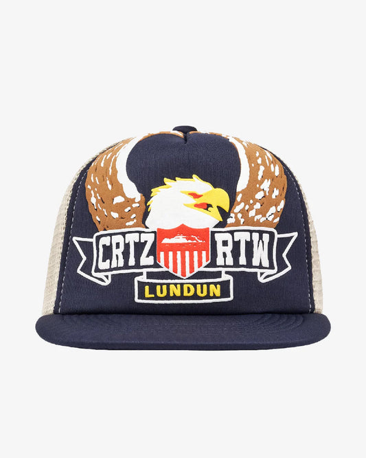 Corteiz Navy Dipset Eagle Trucker Cap