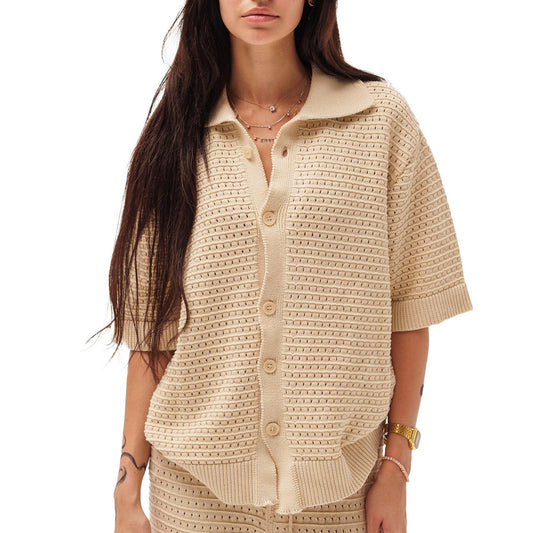 SIGHT Crochet Beige Shirt