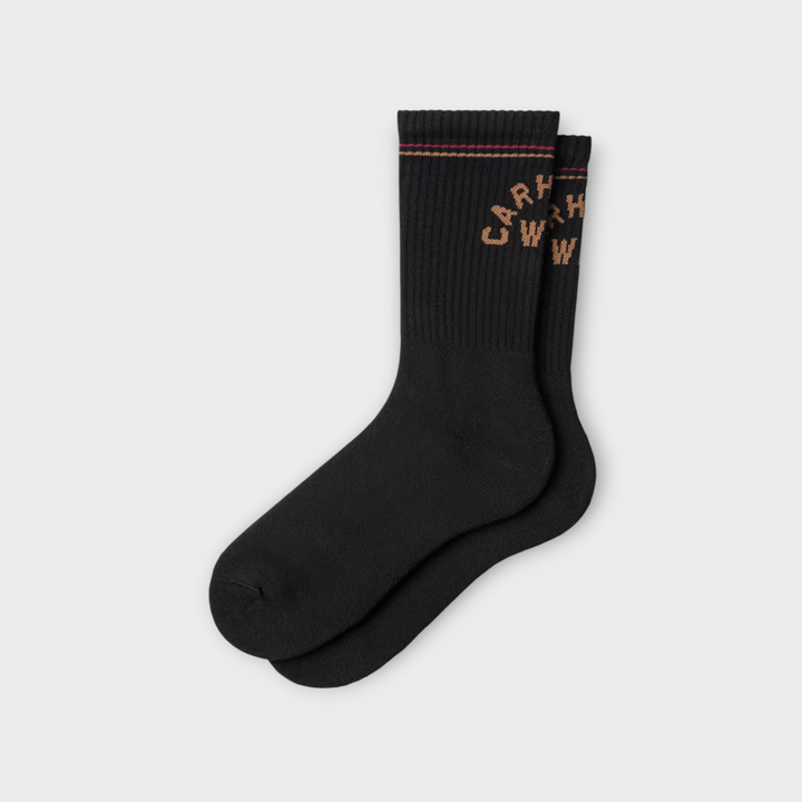 Carhartt WIP Arch Script Socks Black / WIP H Brown