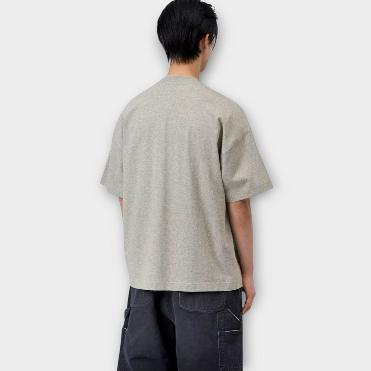 S/S Work Pocket Tee Grey Heather, view 4