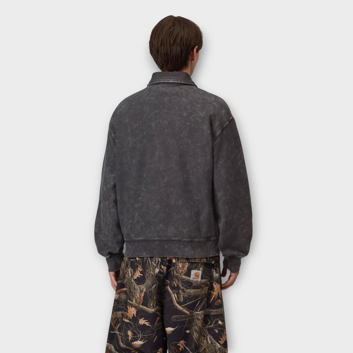 Lambert Polo Sweat Black moon wash, view 4