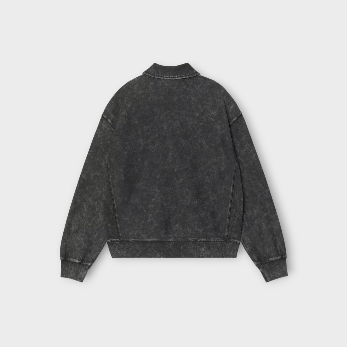 Carhartt WIP Lambert Polo Sweat Black moon wash, view 2