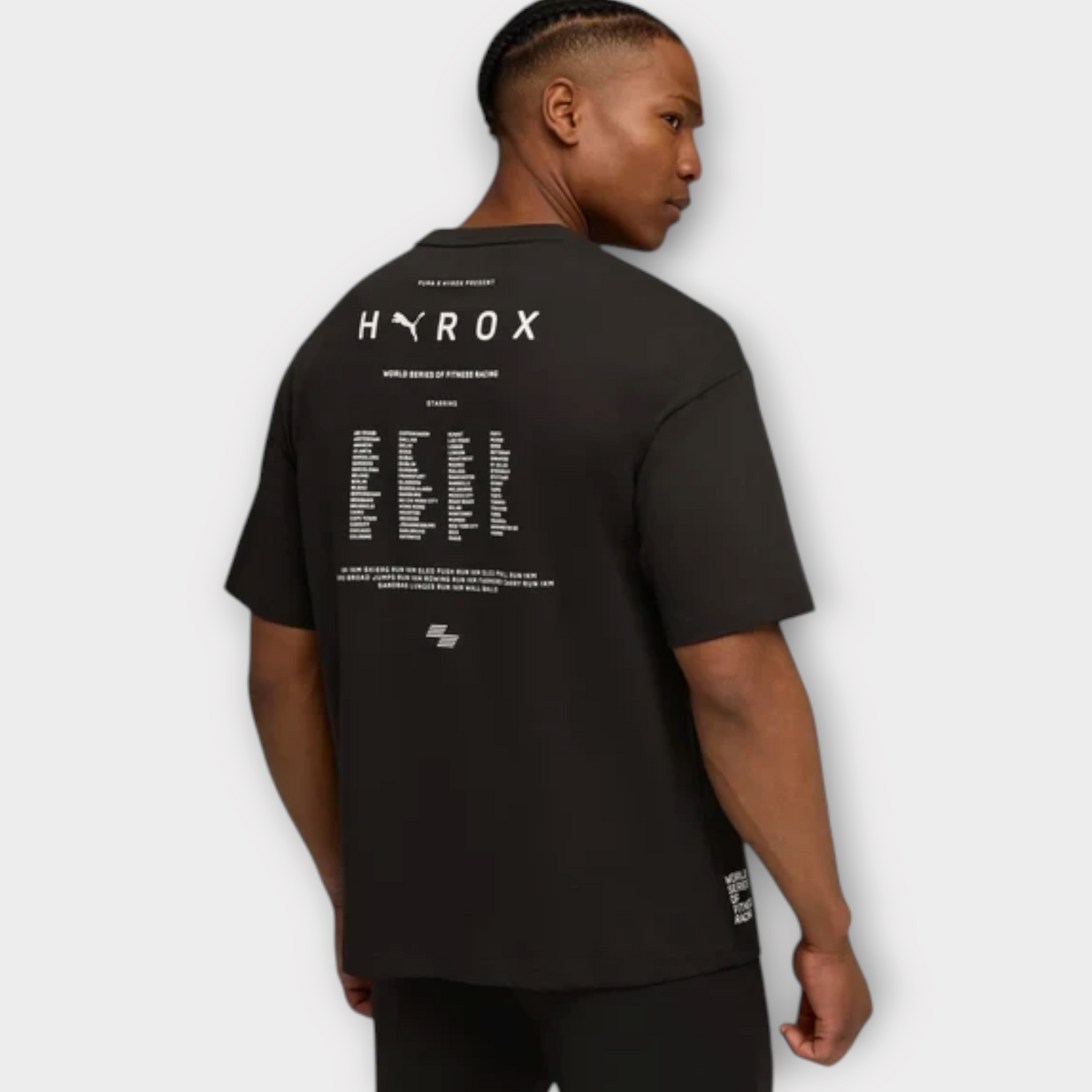 x HYROX Lifestyle Black Tee, view 4