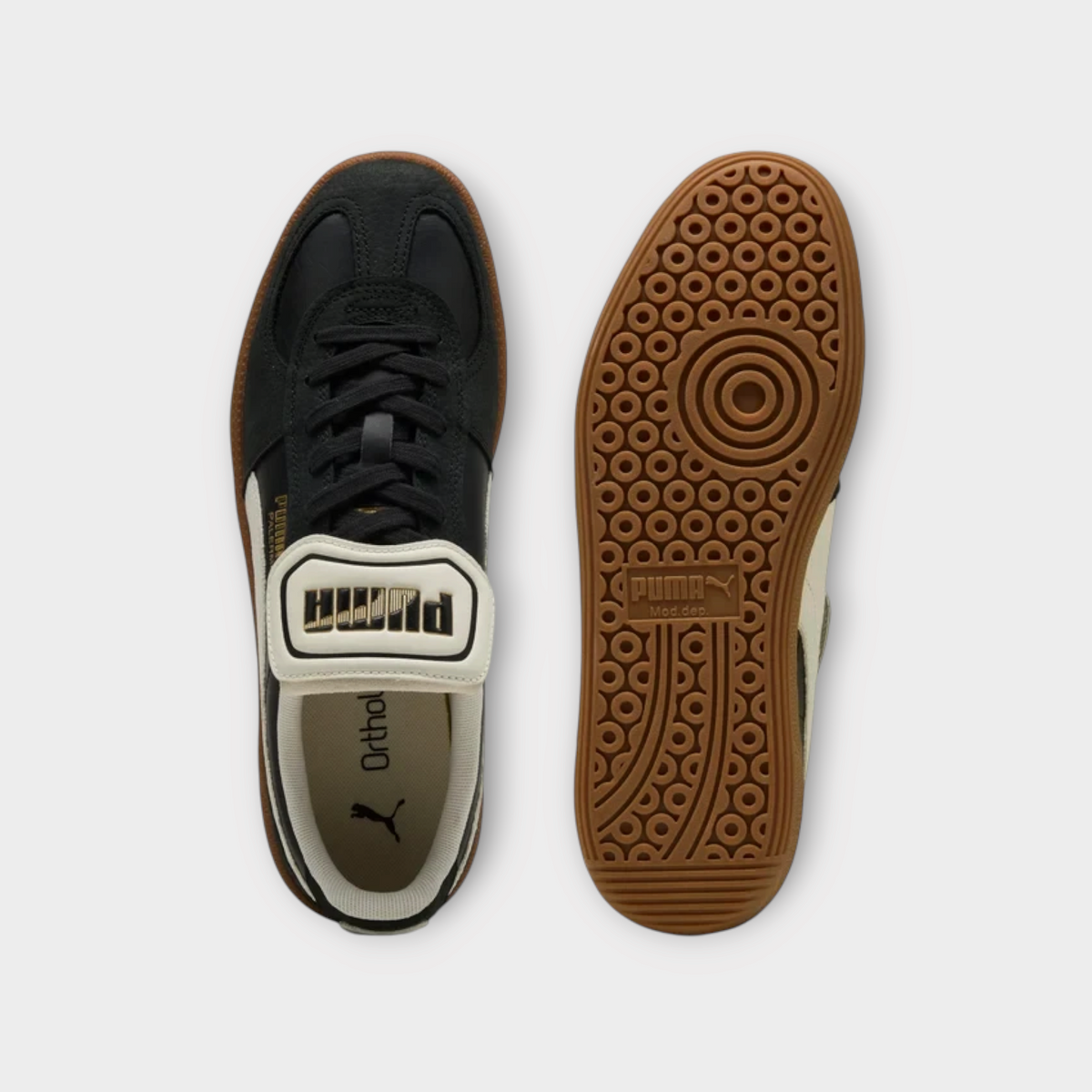 Puma Palermo Premium Sneakers Black Warm White, view 4