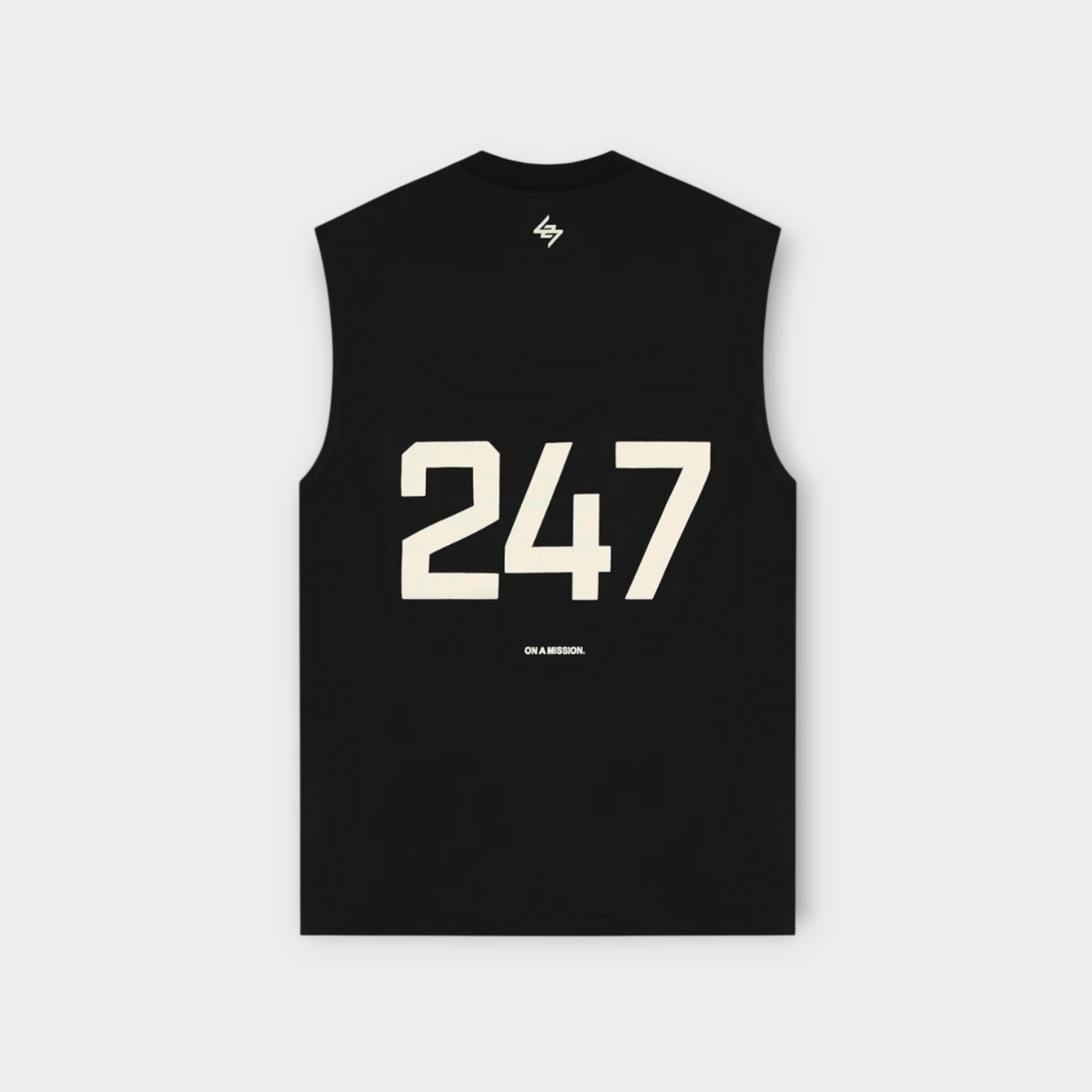 Represent 247 Oversized Tank Jet Black, view 1