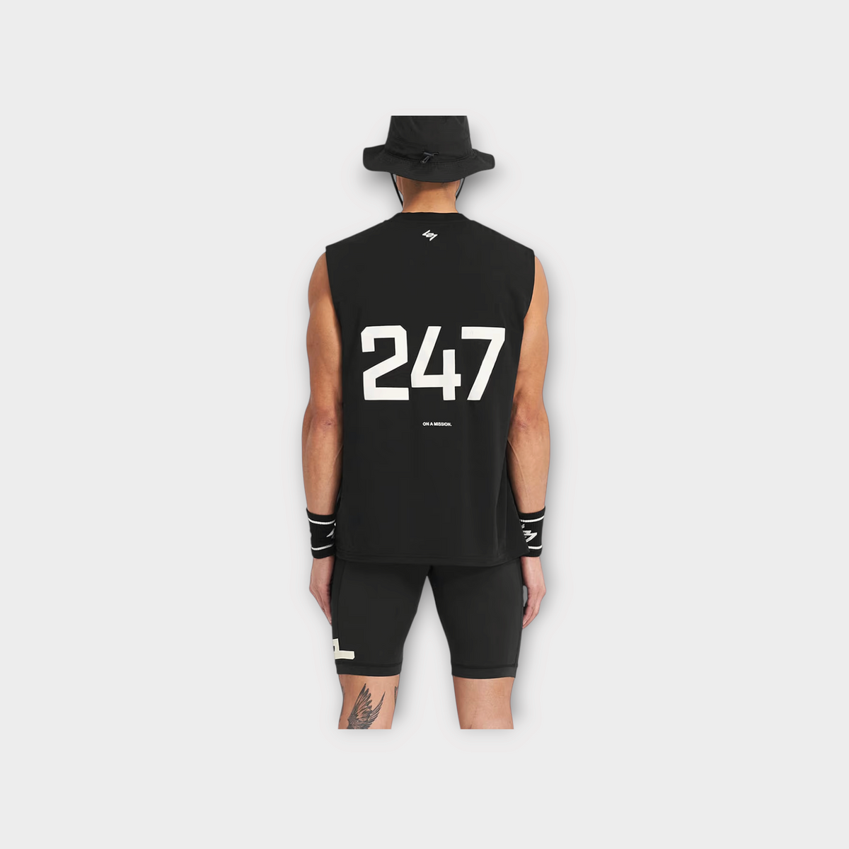 247 by Represent Represent 247 Oversized Tank Jet Black, view 5