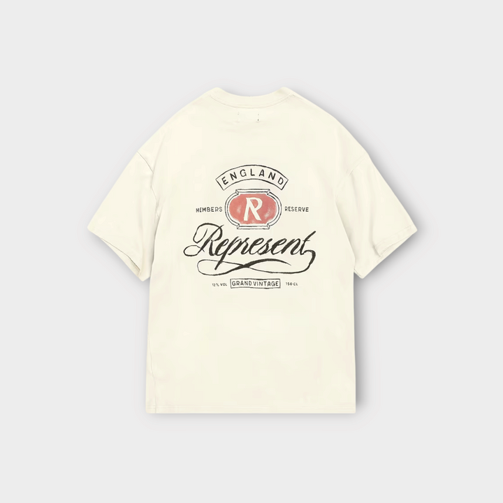 Represent Grand Vintage Hand Drawn Tee Aged White