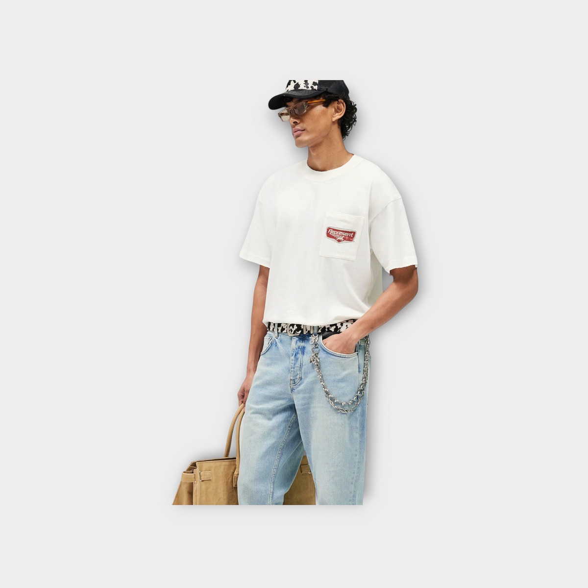 Represent Nothing Faster Tee Flat White, view 3