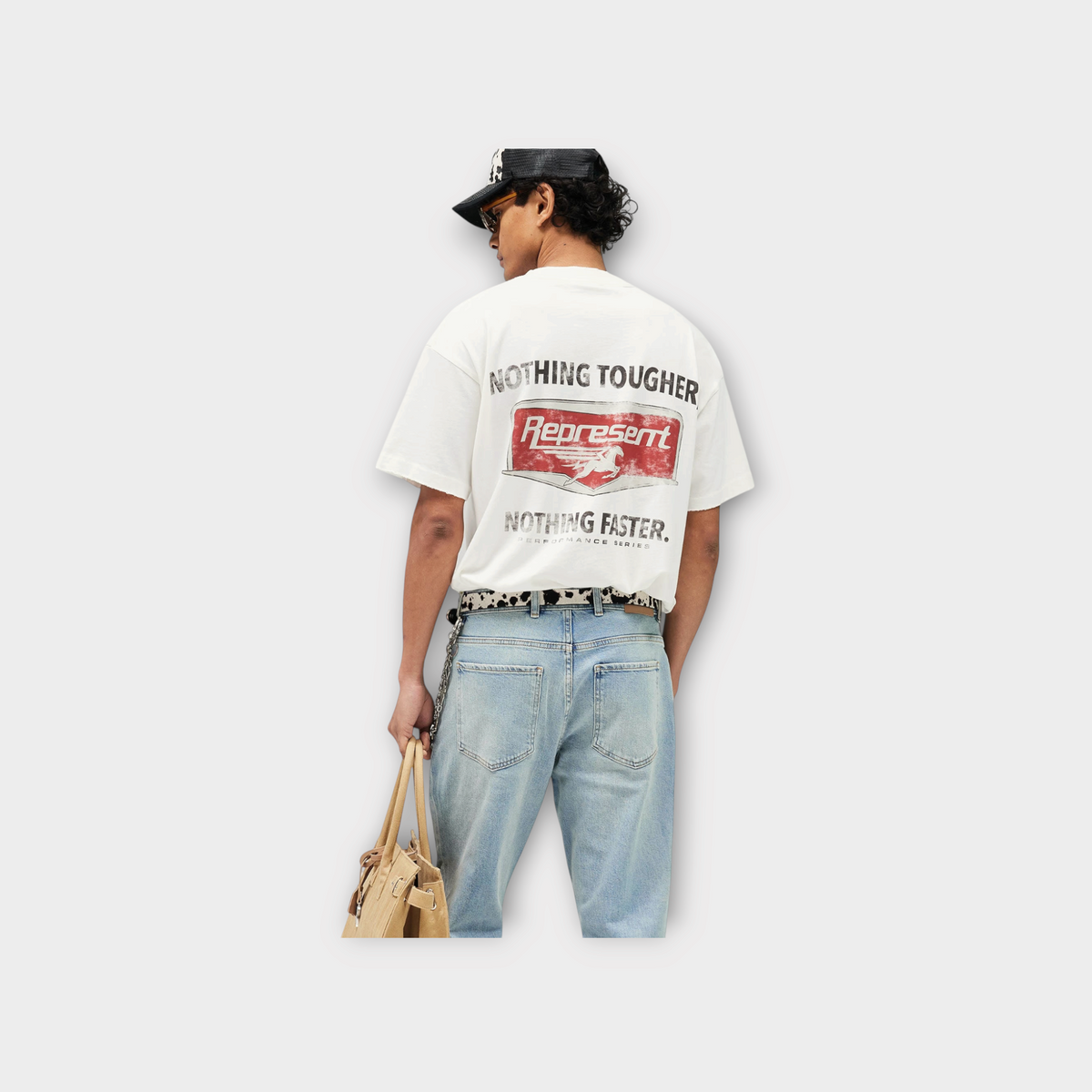 Represent Nothing Faster Tee Flat White, view 5