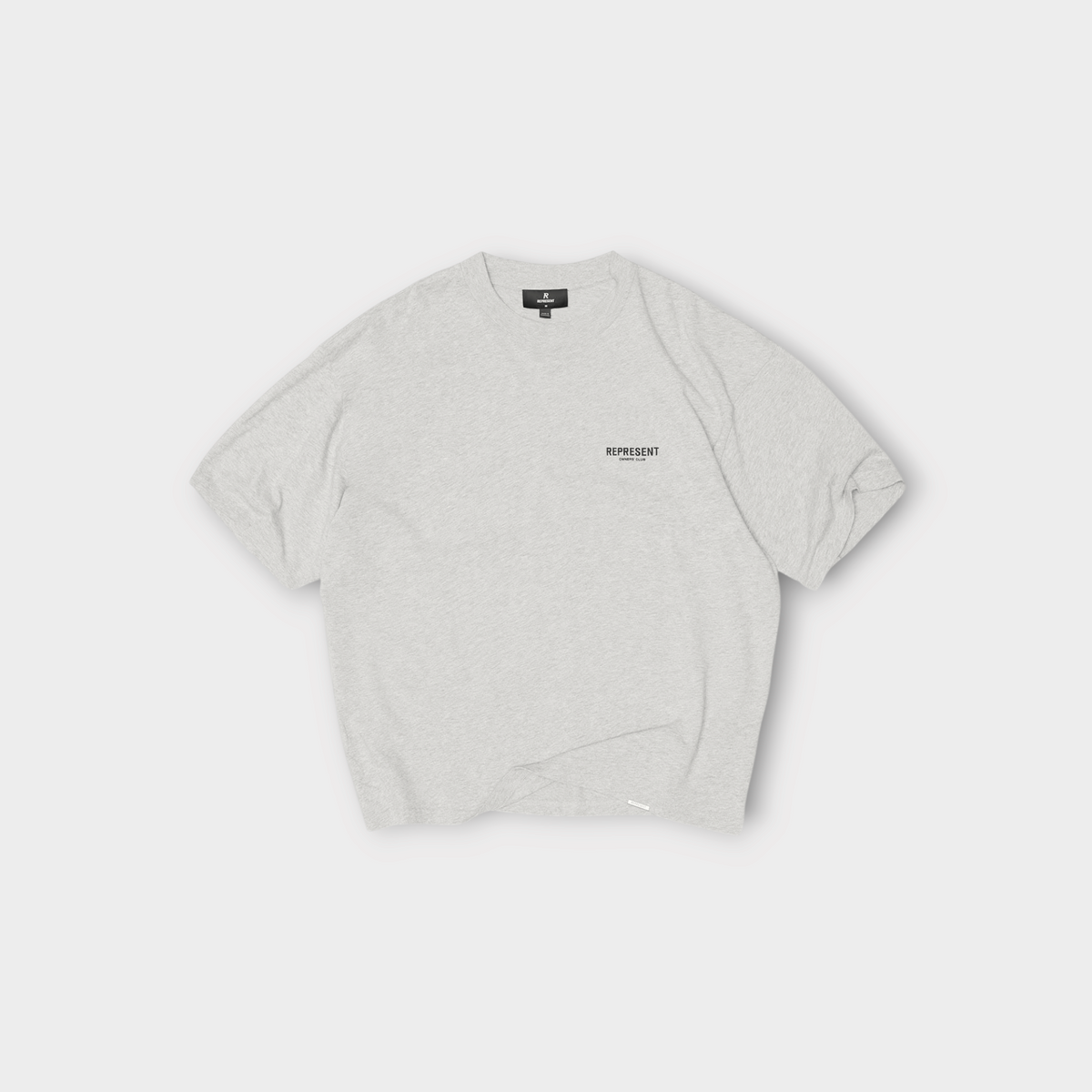 Drop Represent Owners Club t-shirt in ash grey with black logo print on the chest