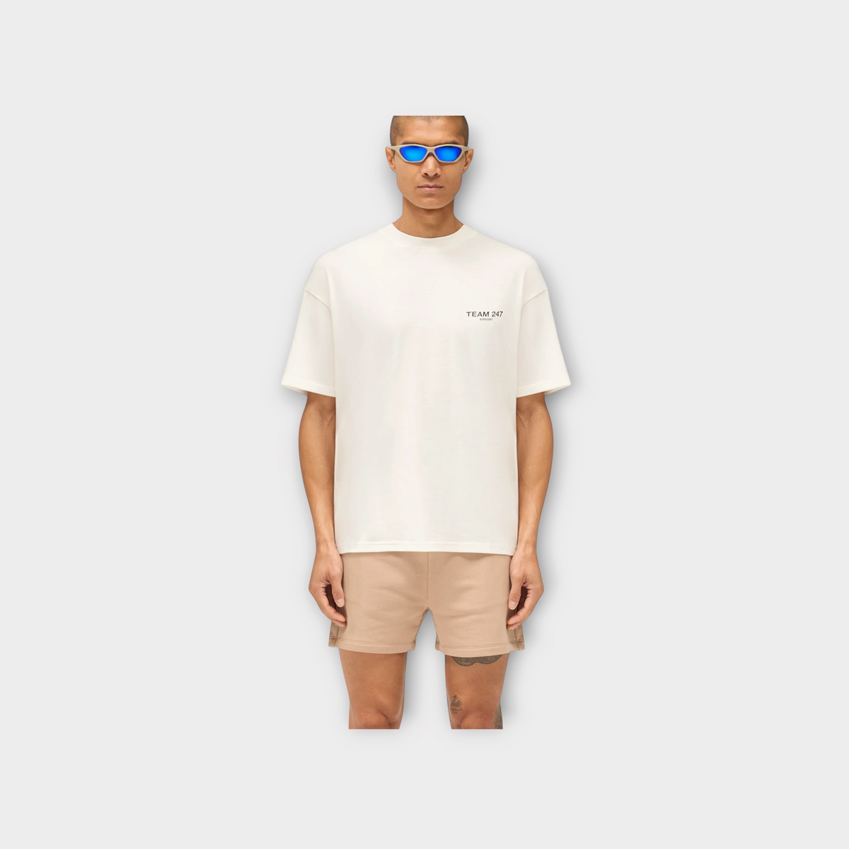 Represent Team 247 Oversized Tee Flat White, view 3