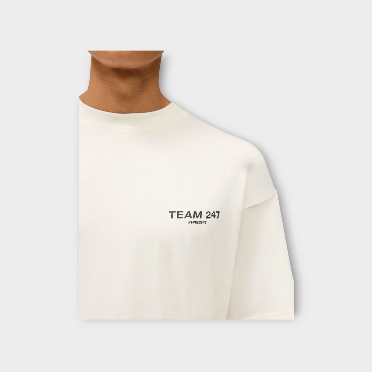 Represent Team 247 Oversized Tee Flat White, view 4