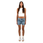 SIGHT Blue Denim Women Mid Length Shorts