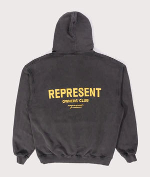 Represent Owners Club Vintage Grey / Yellow Hoodie