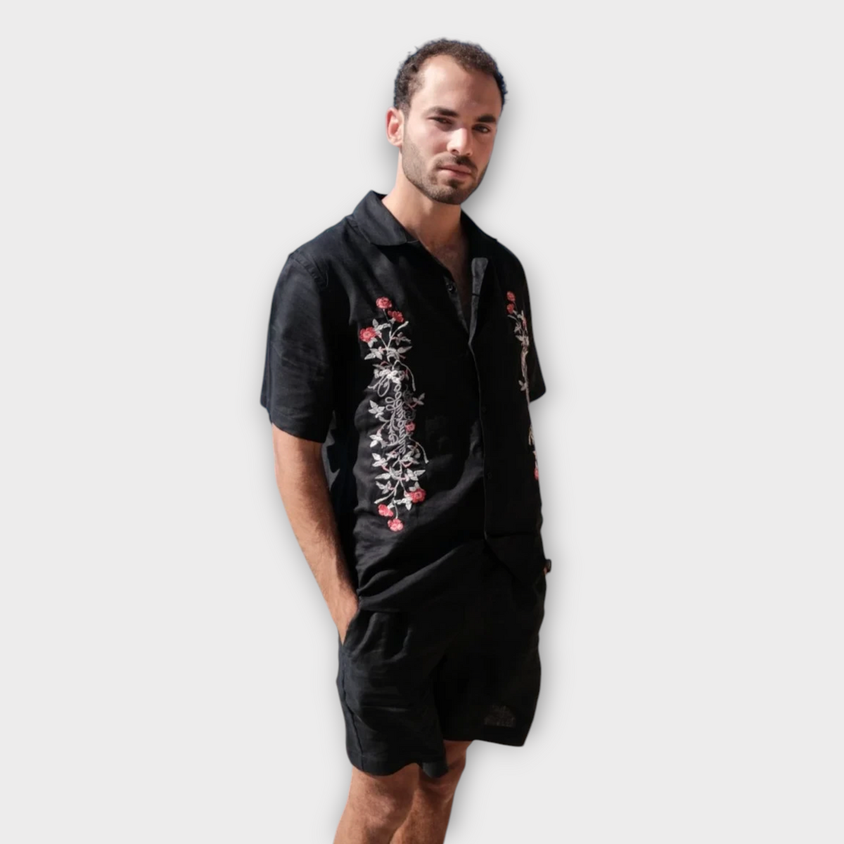 IVY Black Linen Shirt, view 4