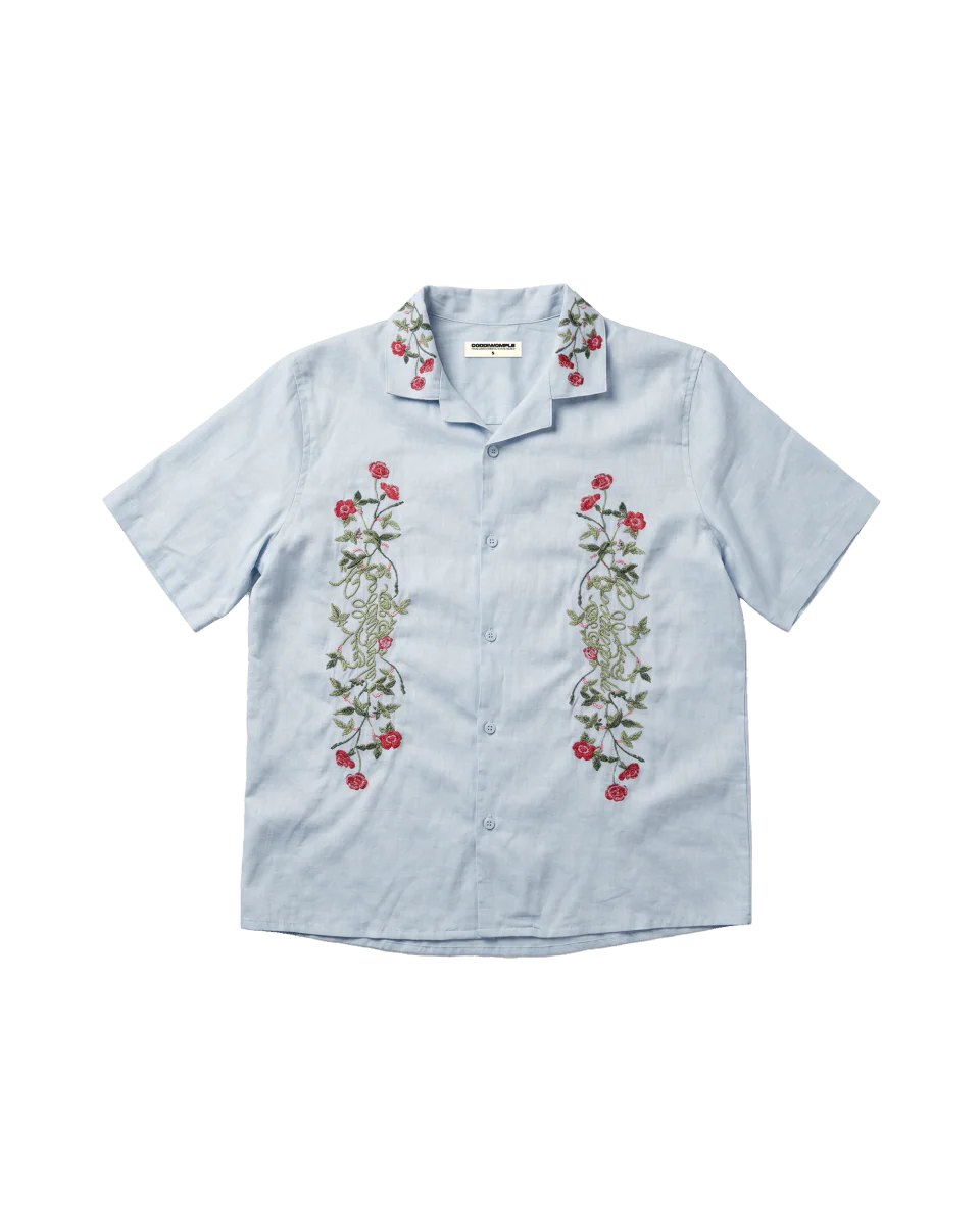 Coddiwomple IVY Blue Linen Shirt